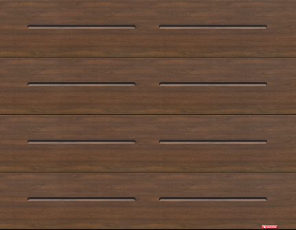 Garaga garage door model Vog Chocolate Walnut color